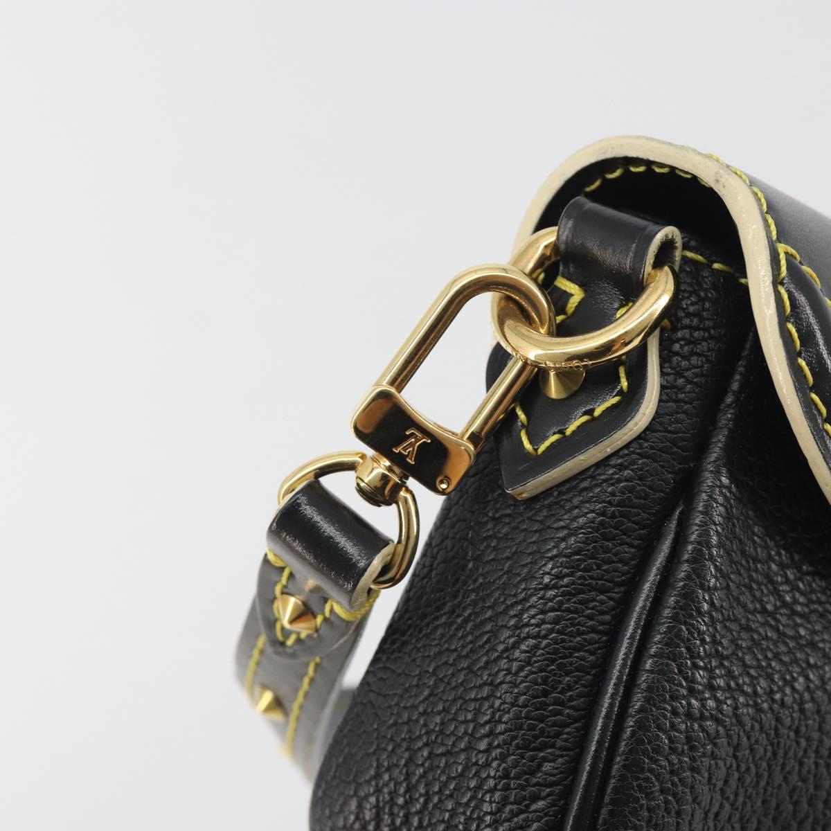 LOUIS VUITTON Suhari Precieux Shoulder Bag Leather Black M91776 Auth 194886SAV