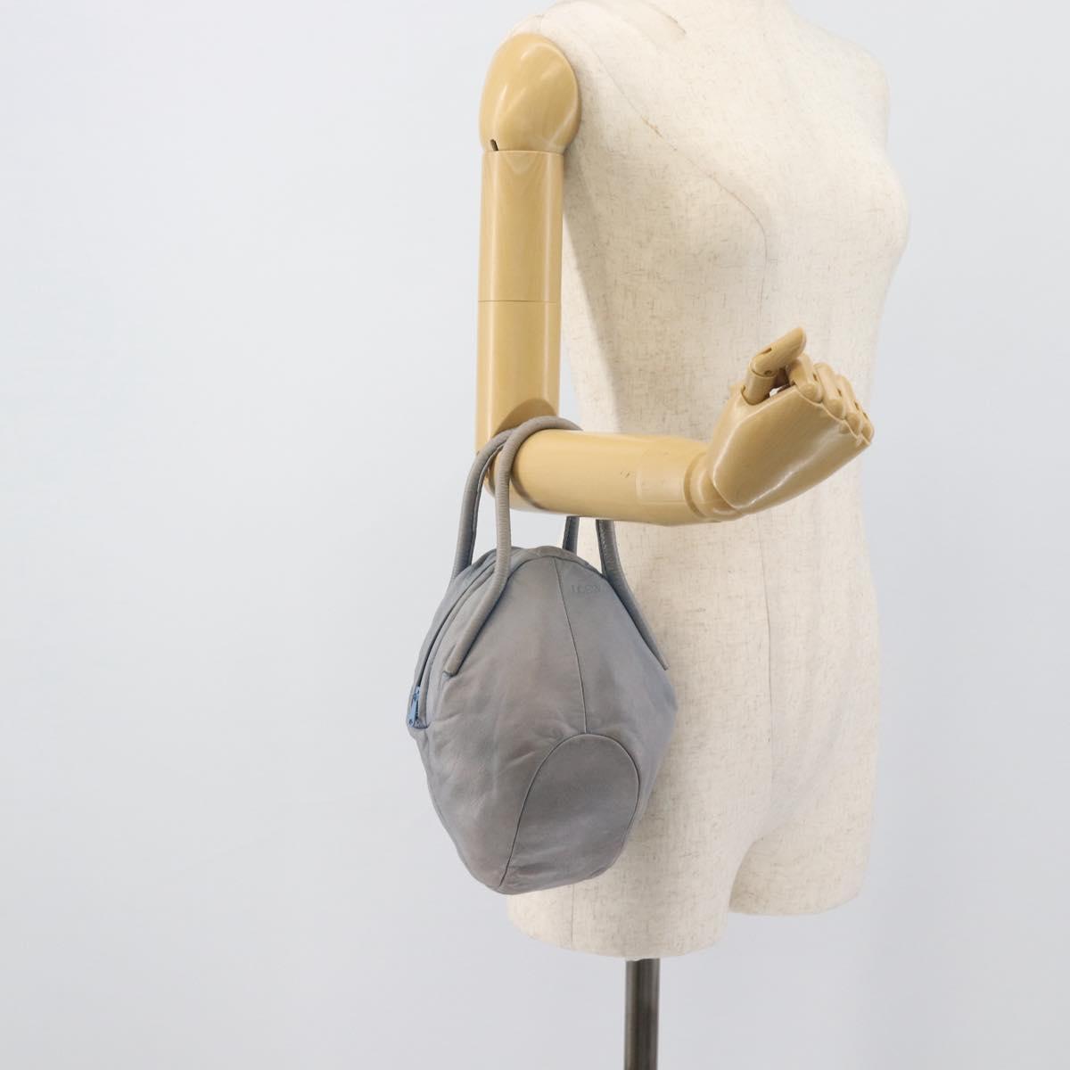 LOEWE Hand Bag Leather Light Blue Auth 194900