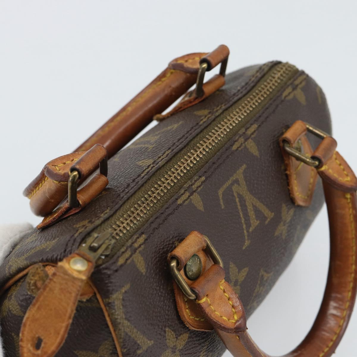 LOUIS VUITTON Monogram Mini Speedy Hand Bag M41534 LV Auth 194903