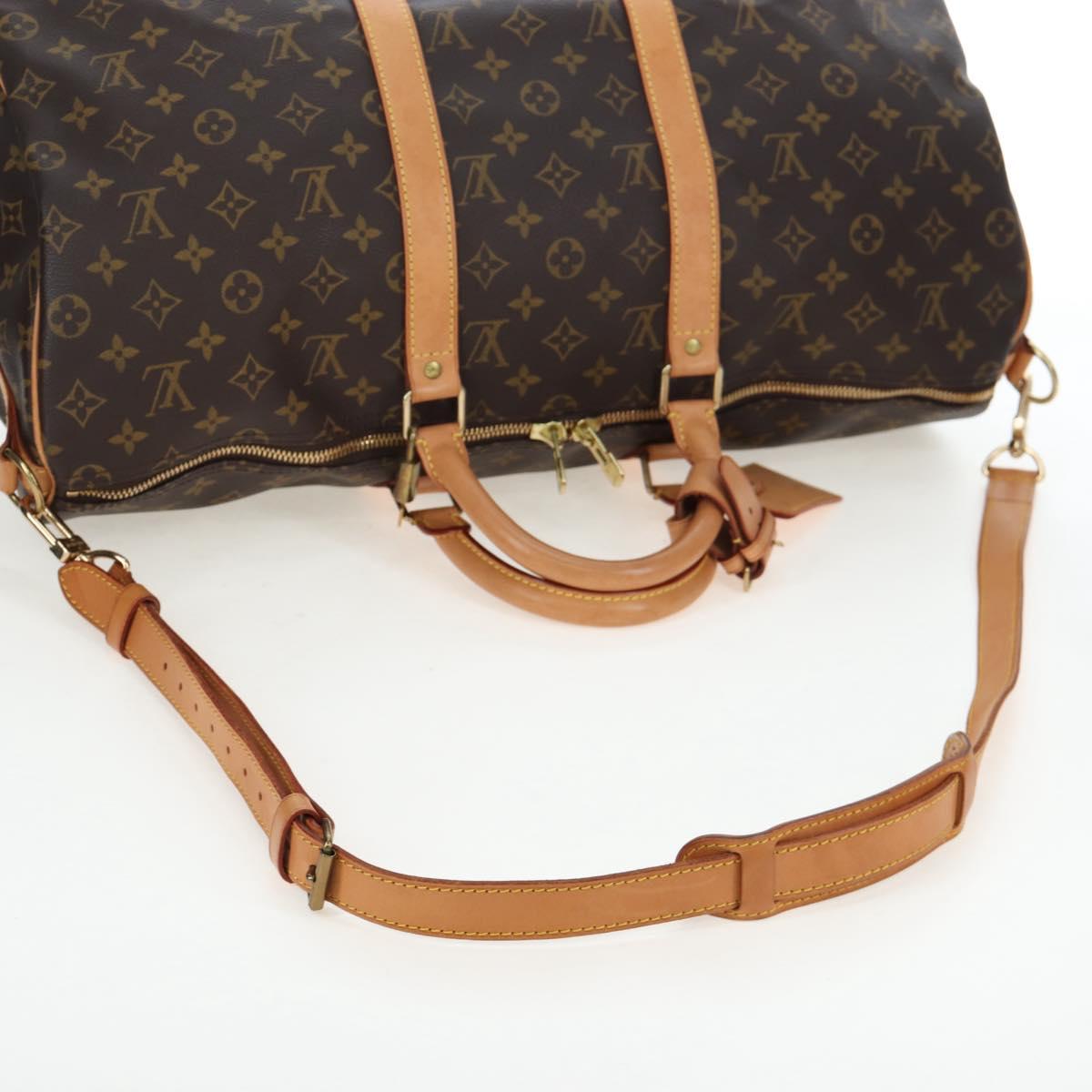 LOUIS VUITTON Monogram Keepall Bandouliere 50 Boston Bag M41416 LV Auth 194904V