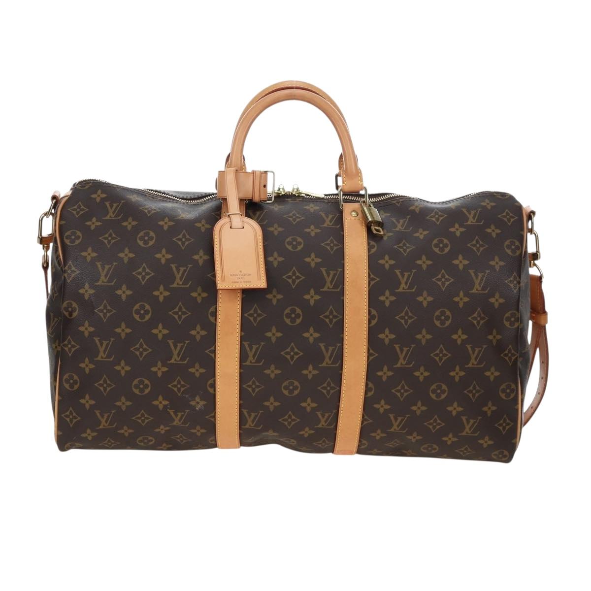 LOUIS VUITTON Monogram Keepall Bandouliere 50 Boston Bag M41416 LV Auth 194904V