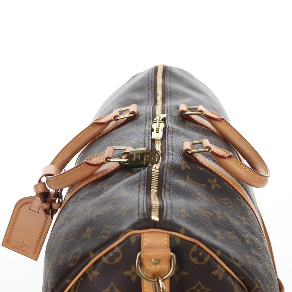 LOUIS VUITTON Monogram Keepall Bandouliere 50 Boston Bag M41416 LV Auth 194904V