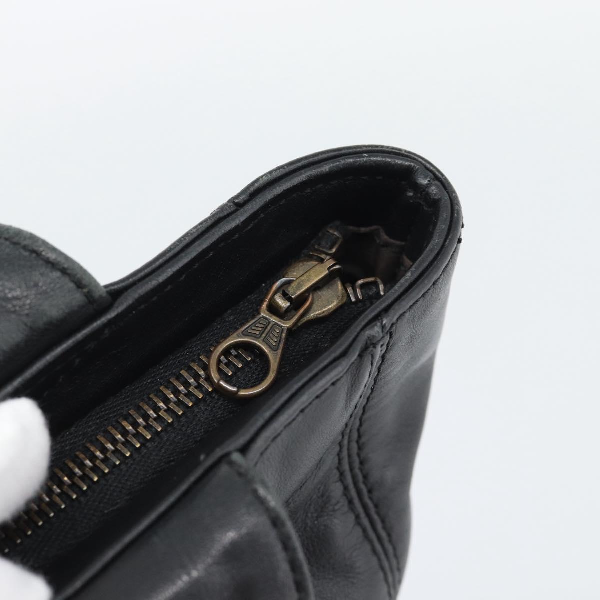 CHANEL Tote Bag Lamb Skin Black CC Auth 194905A