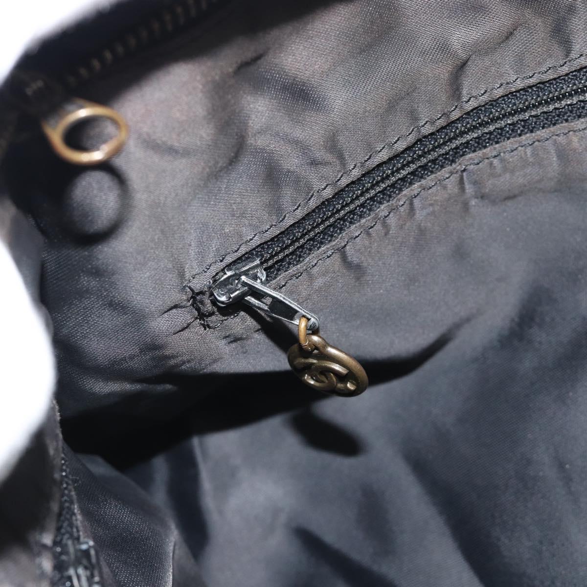 CHANEL Tote Bag Lamb Skin Black CC Auth 194905A