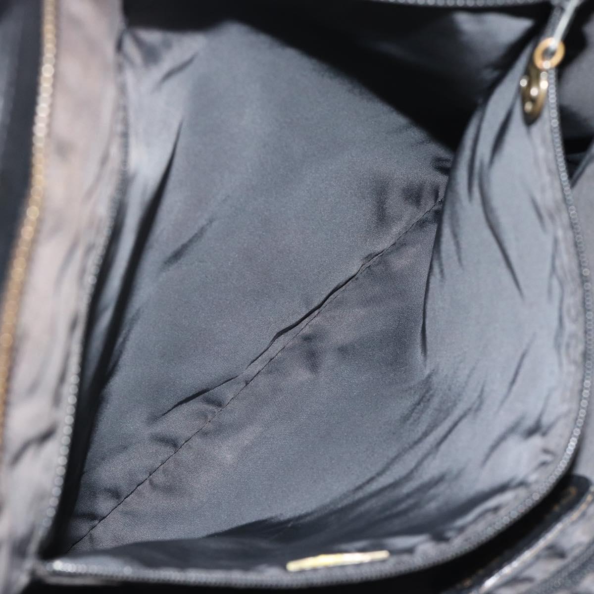 CHANEL Tote Bag Lamb Skin Black CC Auth 194905A