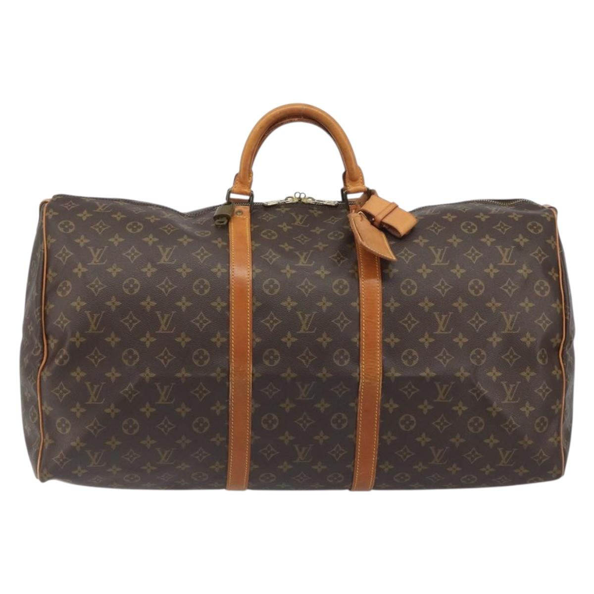 LOUIS VUITTON Monogram Keepall 60 Boston Bag M41422 LV Auth 194910A