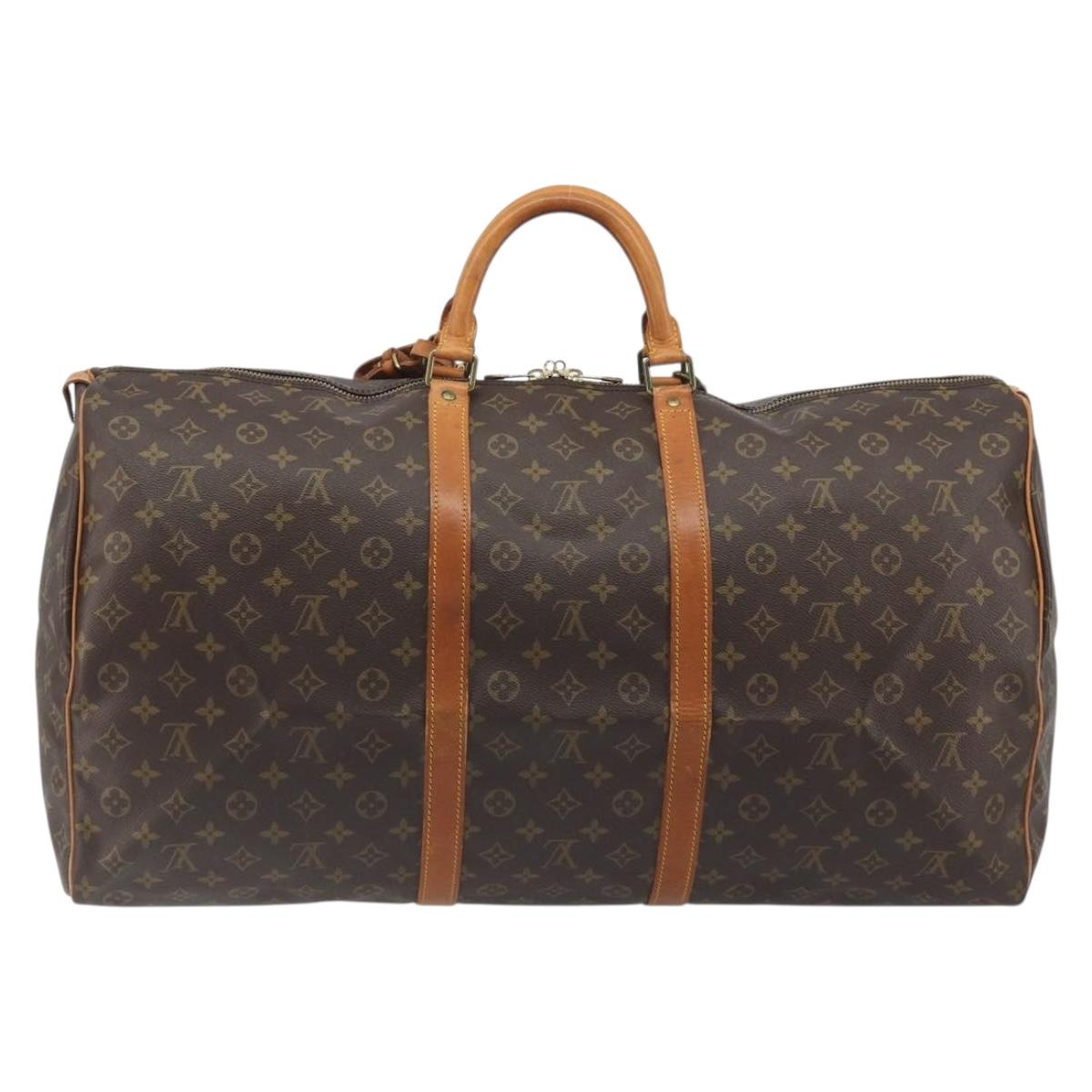 LOUIS VUITTON Monogram Keepall 60 Boston Bag M41422 LV Auth 194910A