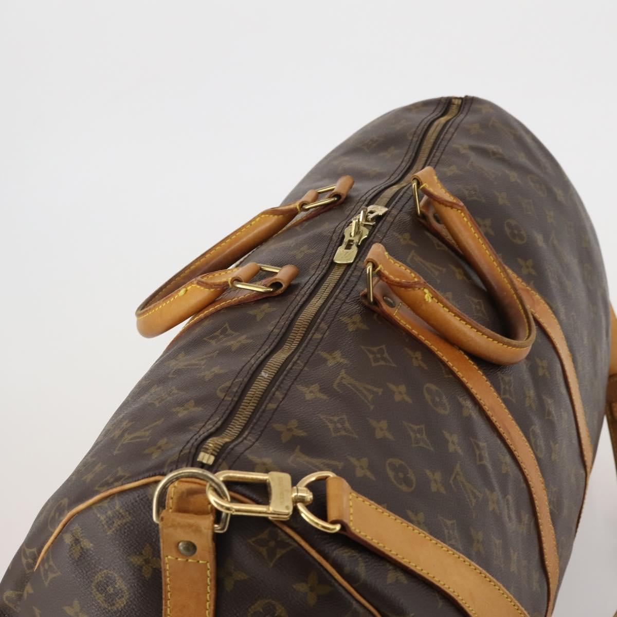 LOUIS VUITTON Monogram Keepall Bandouliere 55 Boston Bag M41414 LV Auth 194911