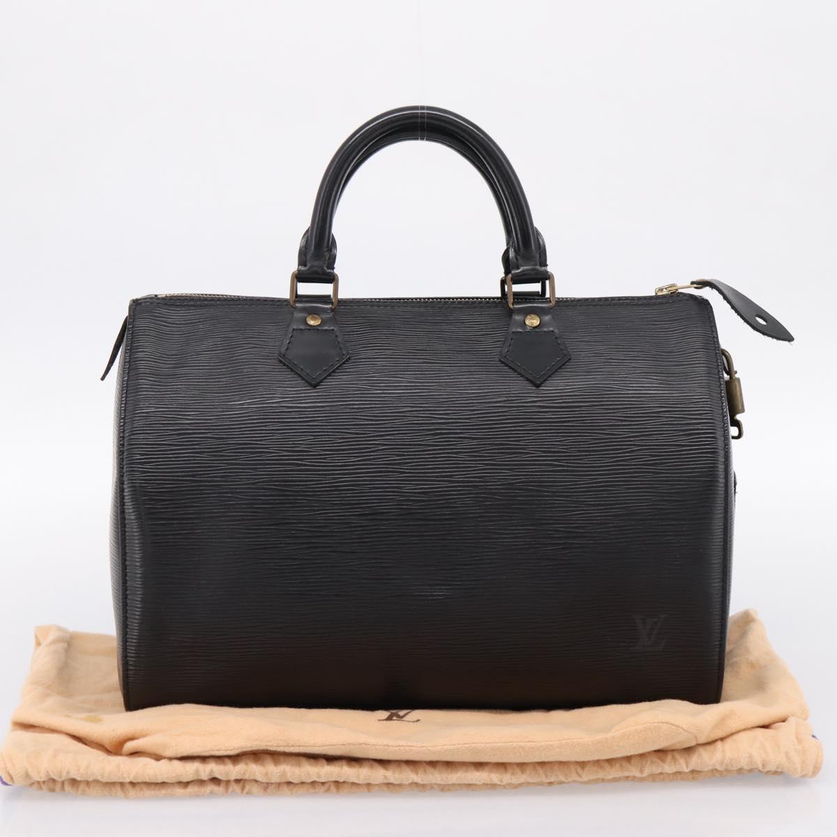 LOUIS VUITTON Epi Speedy 30 Hand Bag Noir Black M43002 LV Auth 194917V