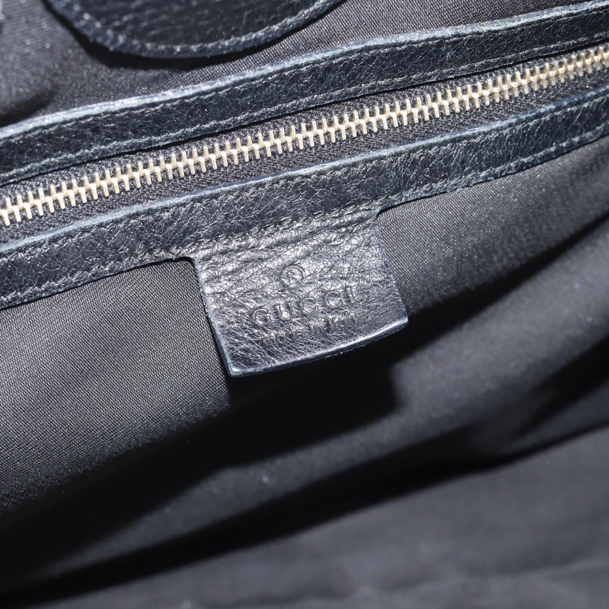 GUCCI GG Canvas Tote Bag Black Gold 223972 Auth 194923V