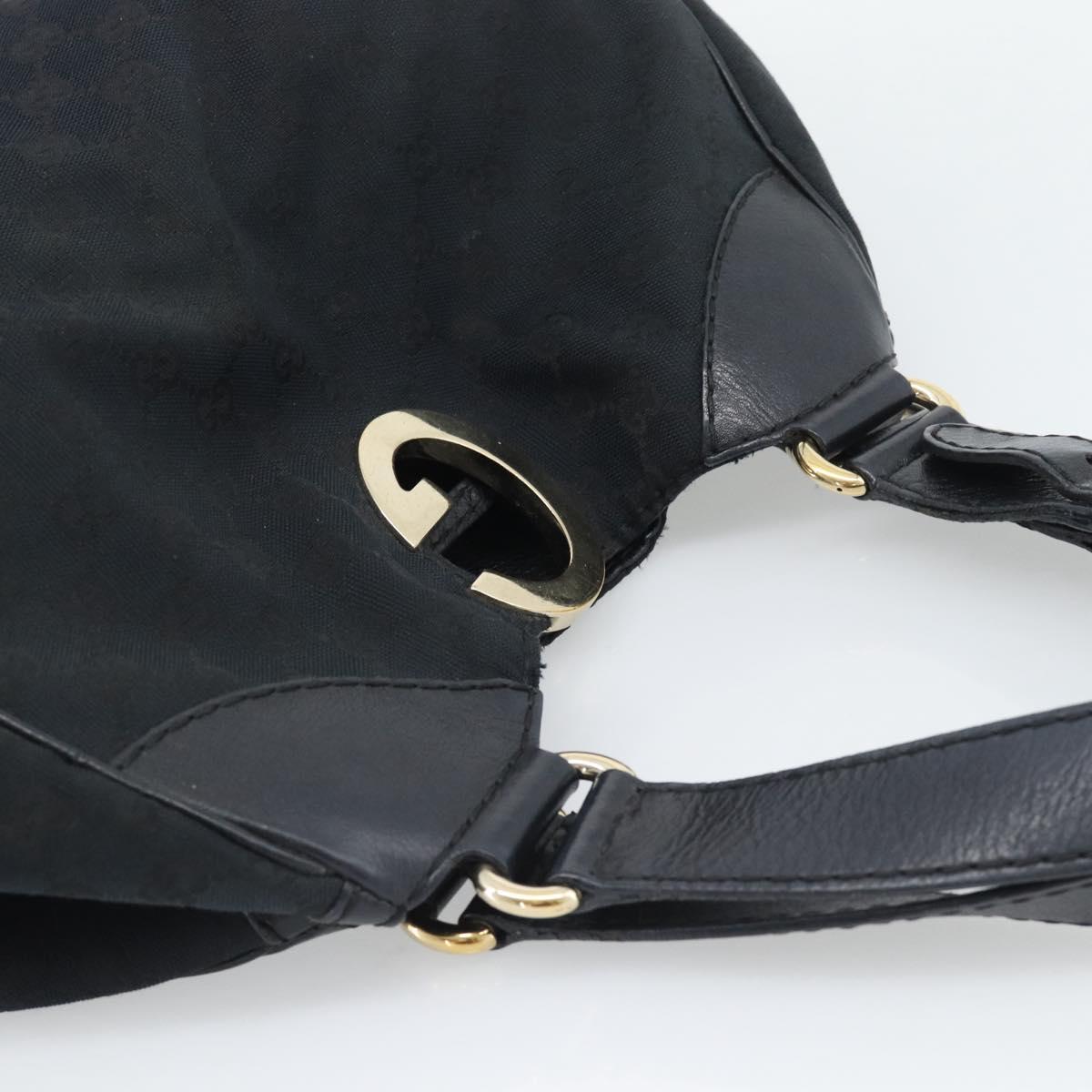 GUCCI GG Canvas Tote Bag Black Gold 223972 Auth 194923V