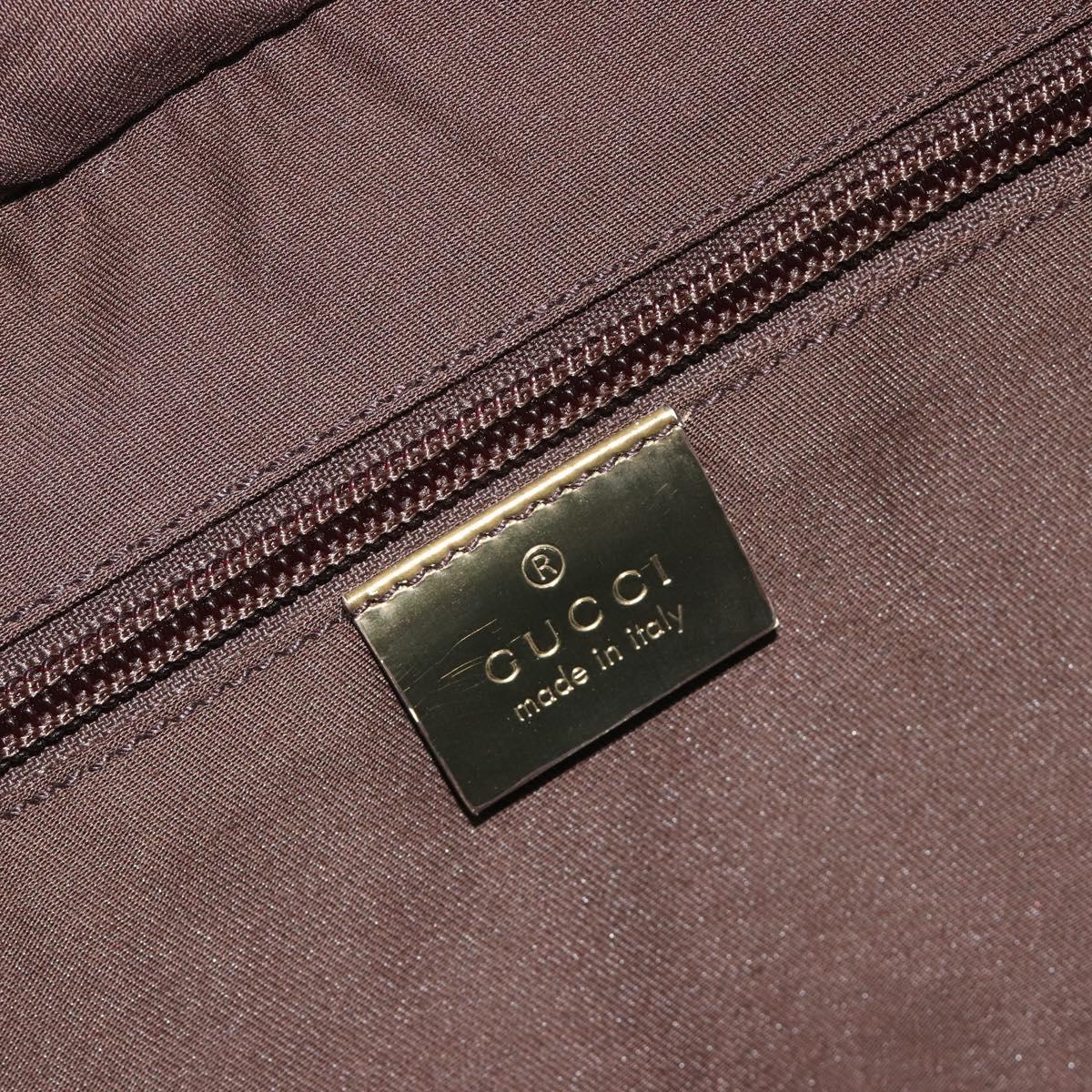 GUCCI GG Canvas Sherry Line Boston Bag Beige Gold 153240 Auth 194924A