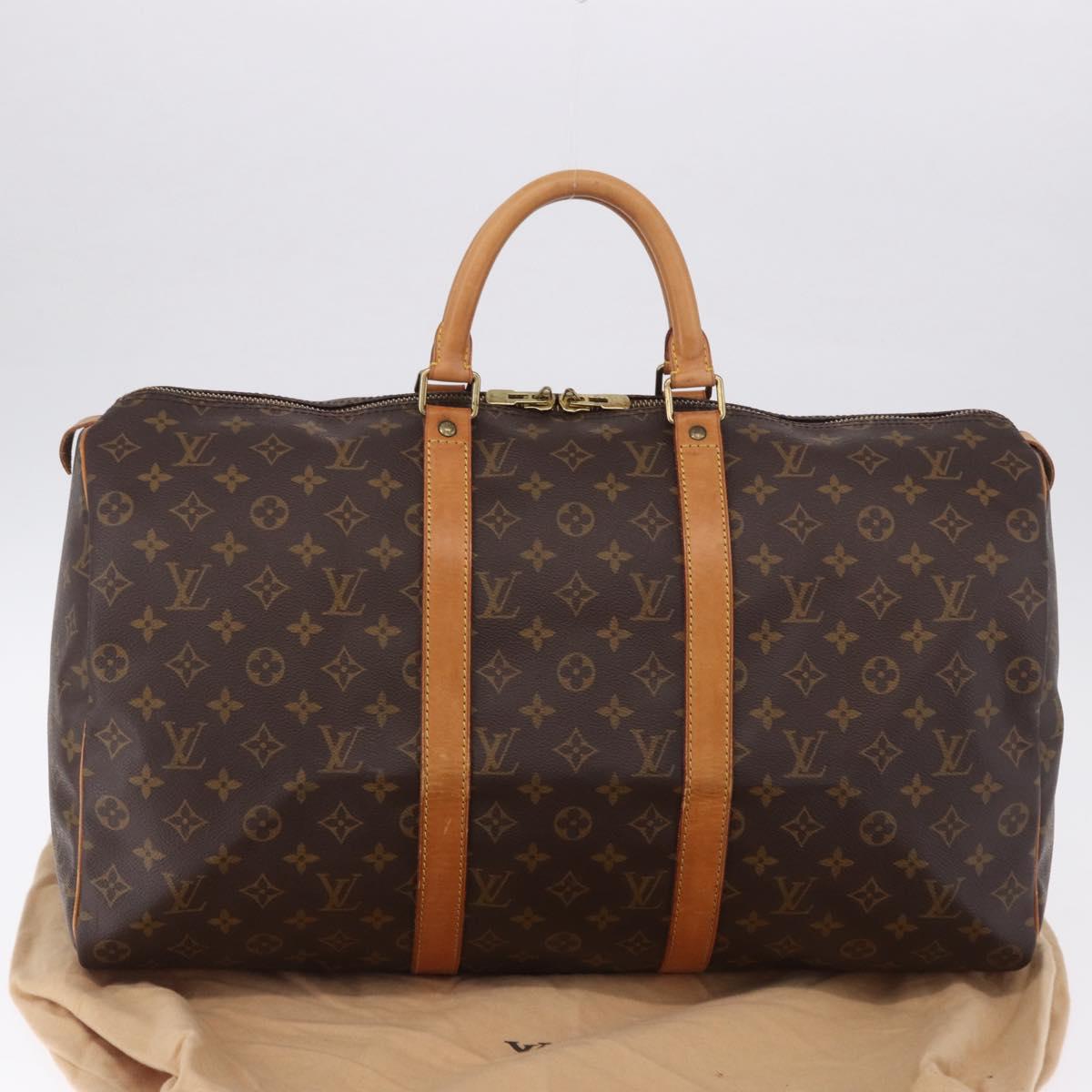 LOUIS VUITTON Monogram Keepall 50 Boston Bag M41426 LV Auth 194932V
