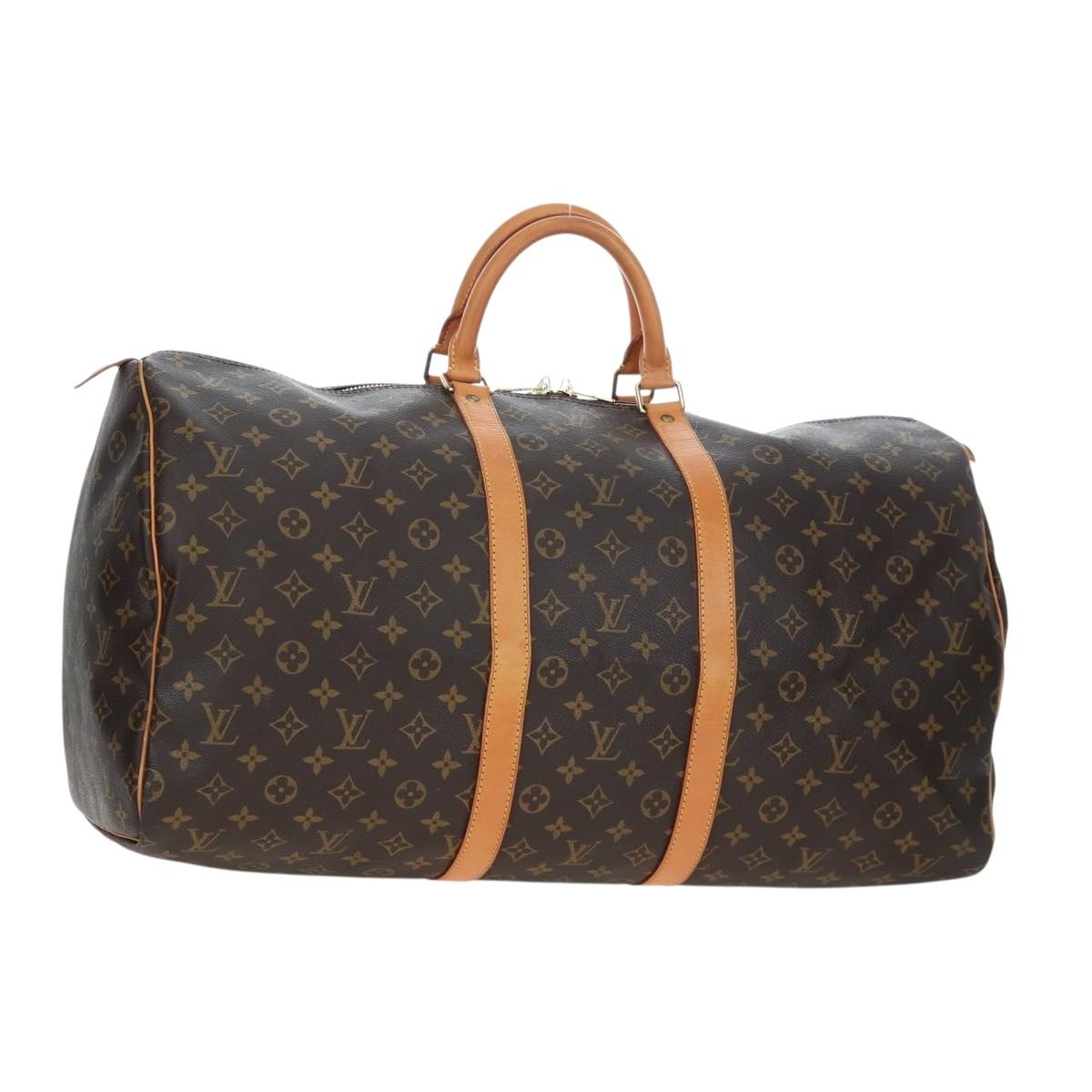 LOUIS VUITTON Monogram Keepall 55 Boston Bag M41424 LV Auth 194935V