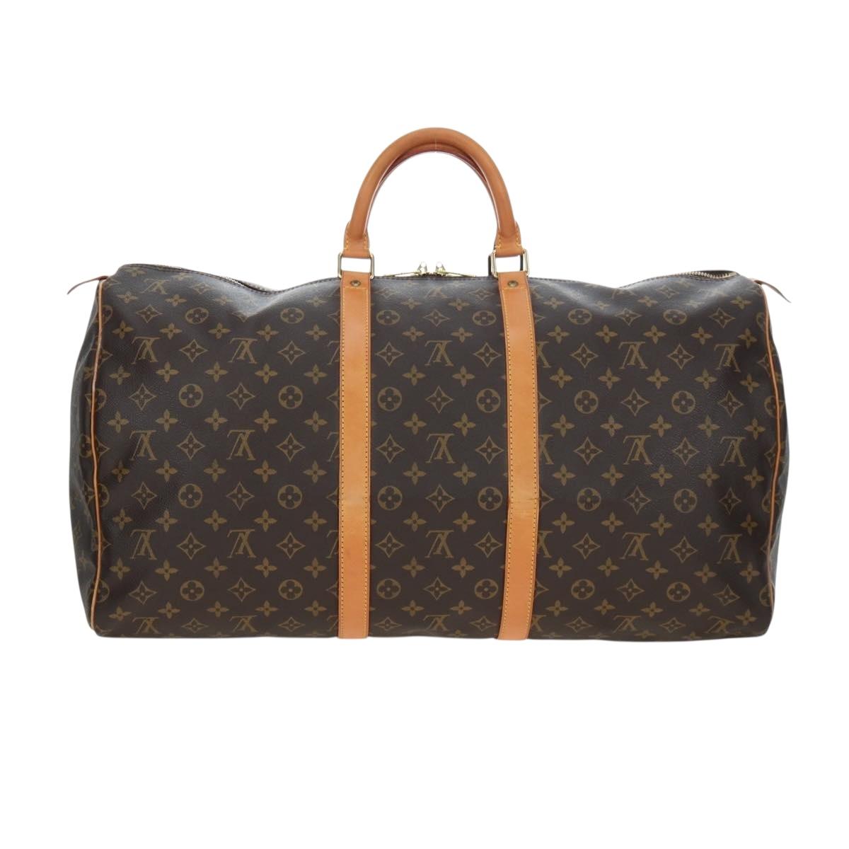 LOUIS VUITTON Monogram Keepall 55 Boston Bag M41424 LV Auth 194935V