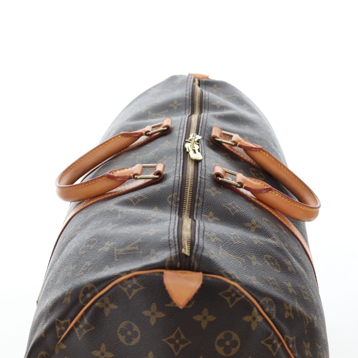 LOUIS VUITTON Monogram Keepall 55 Boston Bag M41424 LV Auth 194935V