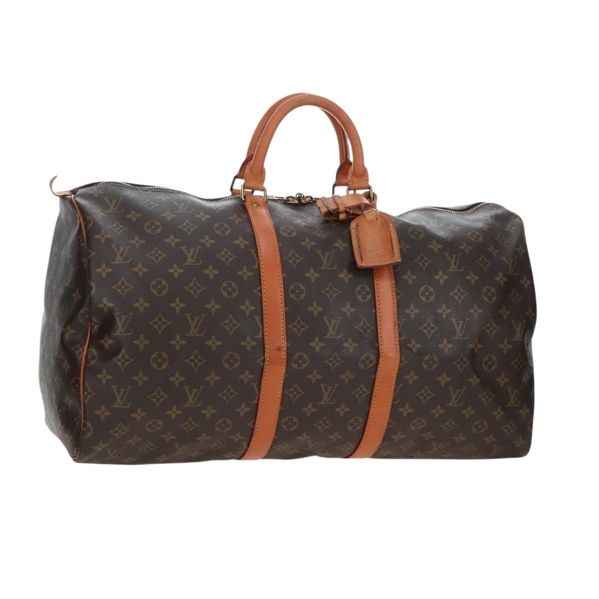 LOUIS VUITTON Monogram Keepall 50 Boston Bag M41426 LV Auth 194936V