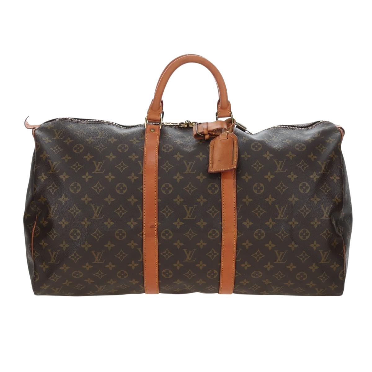 LOUIS VUITTON Monogram Keepall 50 Boston Bag M41426 LV Auth 194936V