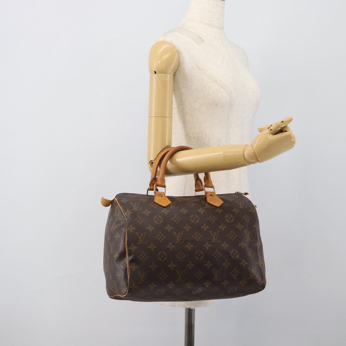 LOUIS VUITTON Monogram Speedy 30 Hand Bag M41526 LV Auth 194946