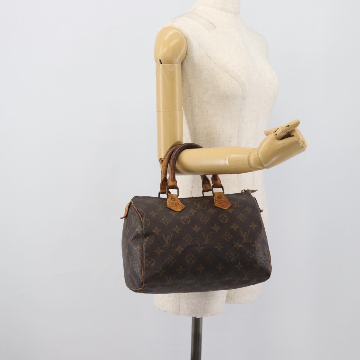 LOUIS VUITTON Monogram Speedy 25 Hand Bag M41528 LV Auth 194948
