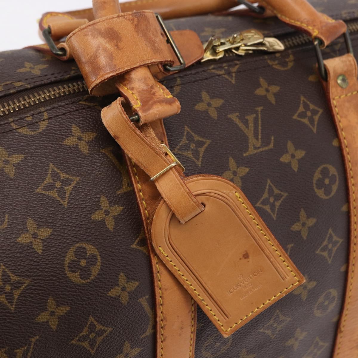 LOUIS VUITTON Monogram Keepall 55 Boston Bag M41424 LV Auth 194952