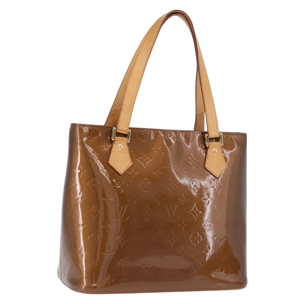 LOUIS VUITTON Monogram Vernis Houston Hand Bag Bronze M91122 LV Auth 194955V