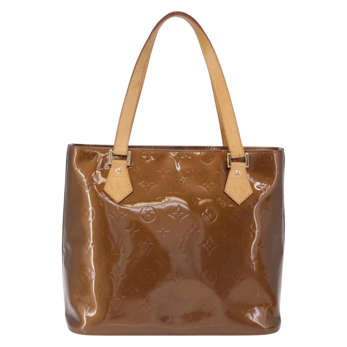 LOUIS VUITTON Monogram Vernis Houston Hand Bag Bronze M91122 LV Auth 194955V