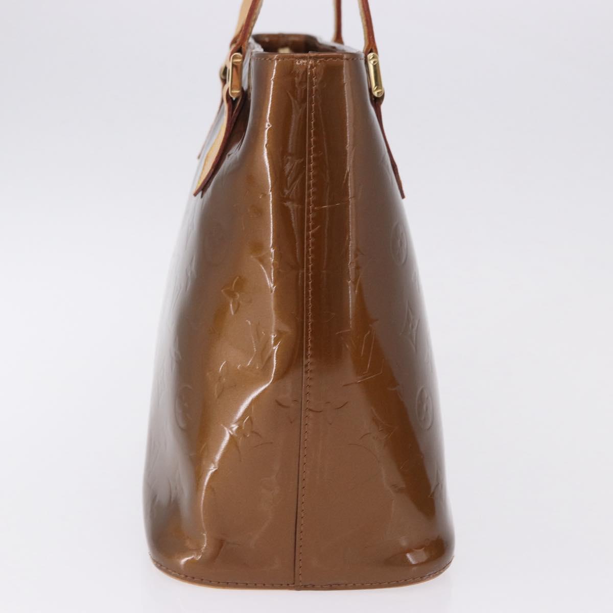 LOUIS VUITTON Monogram Vernis Houston Hand Bag Bronze M91122 LV Auth 194955V