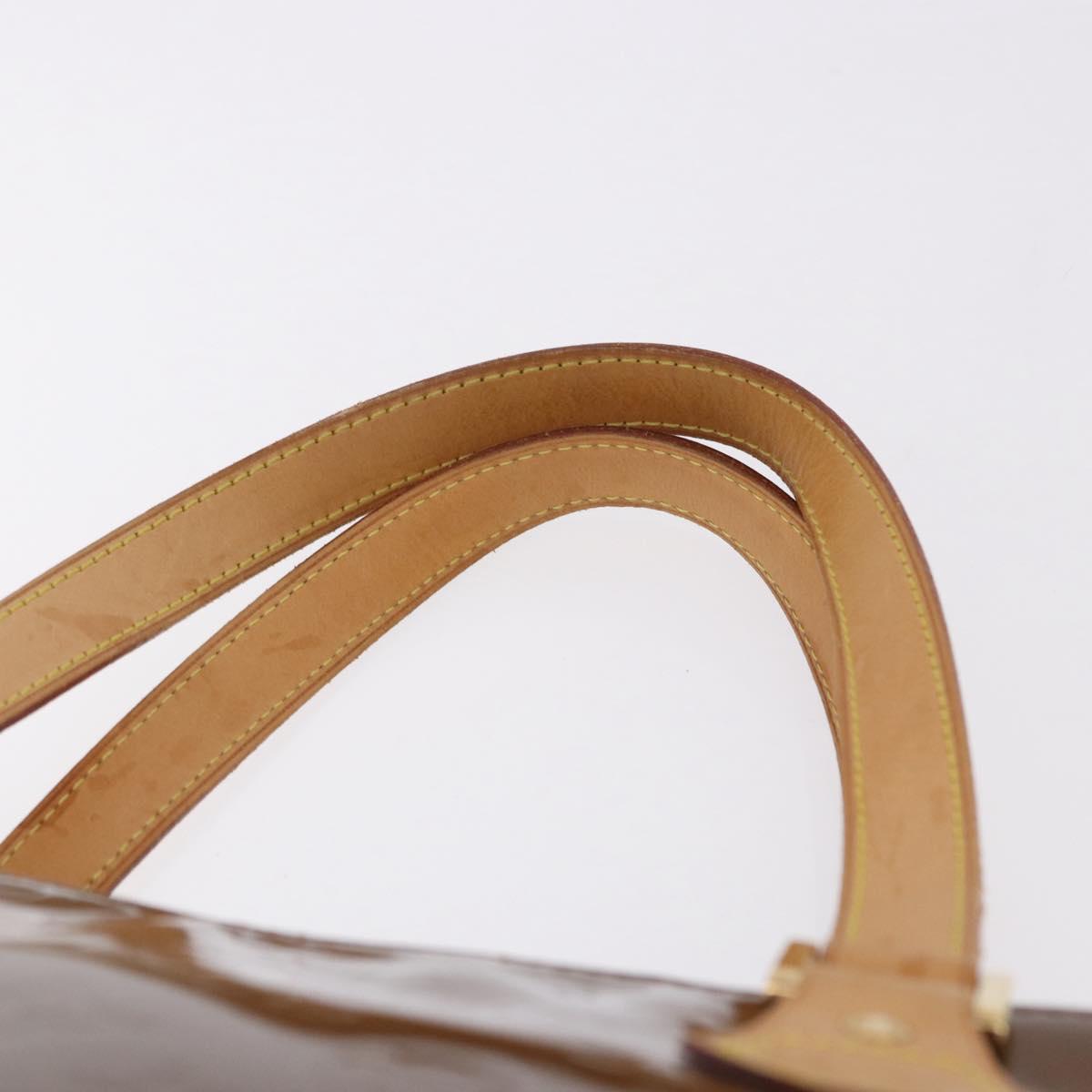 LOUIS VUITTON Monogram Vernis Houston Hand Bag Bronze M91122 LV Auth 194955V