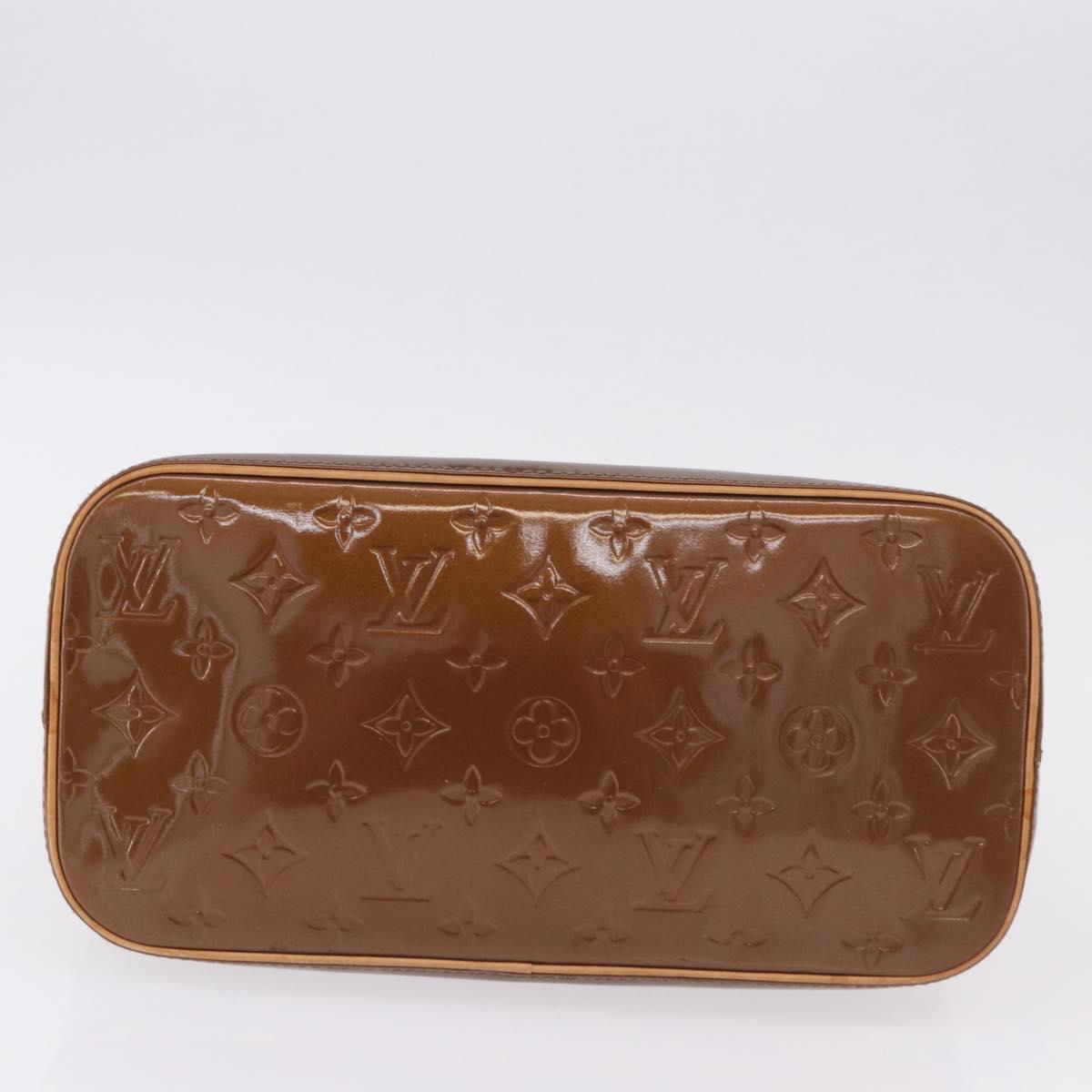 LOUIS VUITTON Monogram Vernis Houston Hand Bag Bronze M91122 LV Auth 194955V