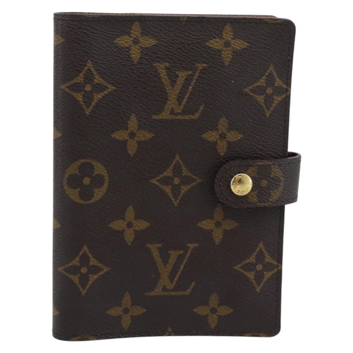 LOUIS VUITTON Monogram Agenda PM Day Planner Cover R20005 LV Auth 194959