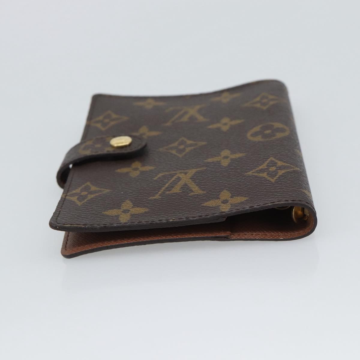 LOUIS VUITTON Monogram Agenda PM Day Planner Cover R20005 LV Auth 194959