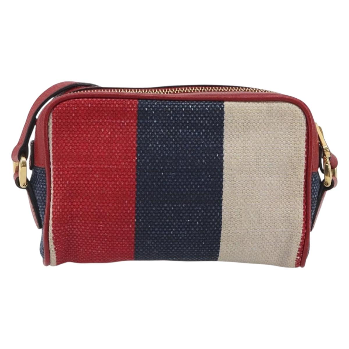 GUCCI Ofidia Shoulder Bag Canvas Red Gold 517350 Auth 194980A