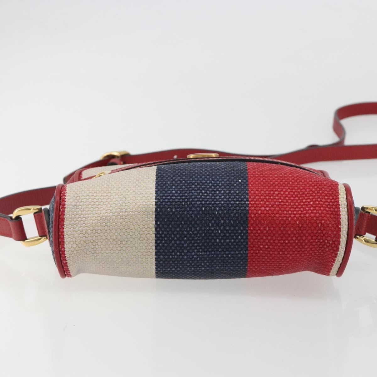 GUCCI Ofidia Shoulder Bag Canvas Red Gold 517350 Auth 194980A