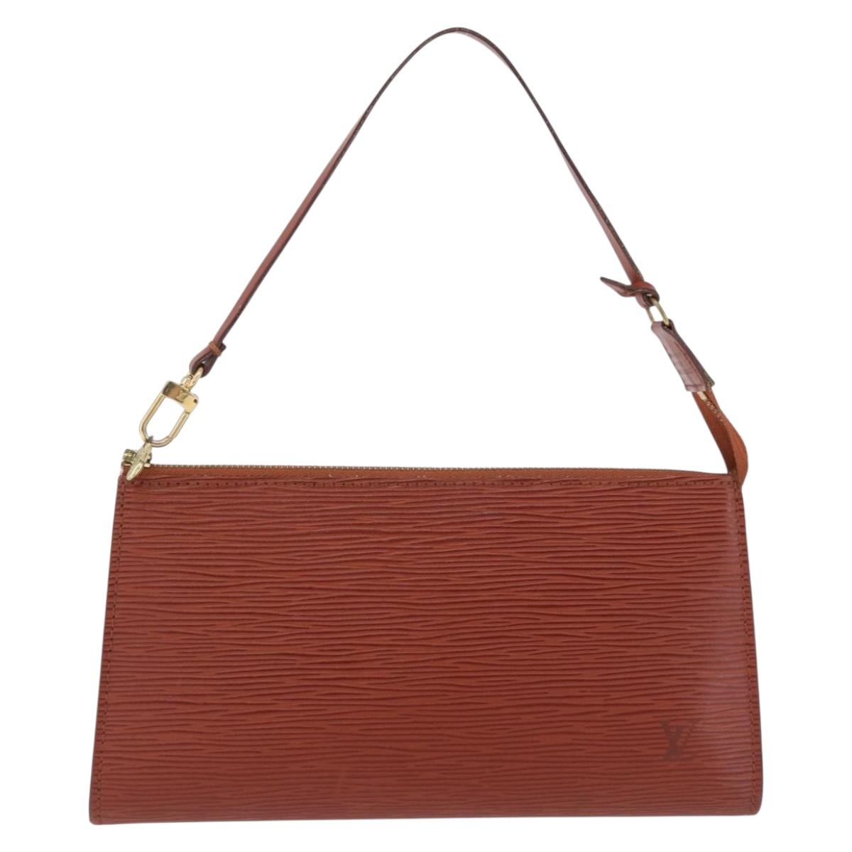 LOUIS VUITTON Epi Pochette Accessoires Accessory Pouch Brown M52983 Auth 194983A