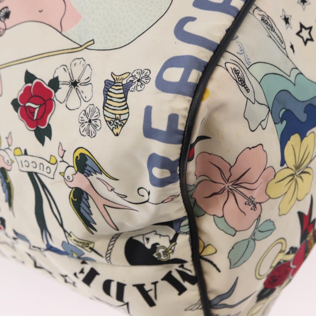 GUCCI Shoulder Bag Nylon Ivory Auth 194989A