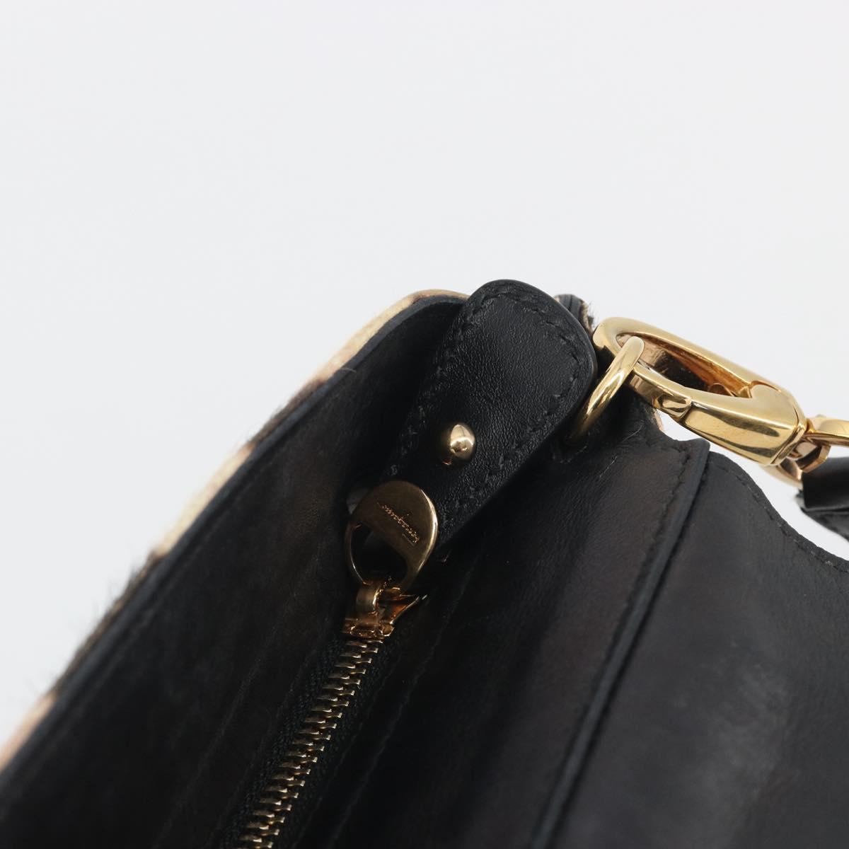Salvatore Ferragamo Gancini Hand Bag Harako Leather 2way Beige Gold Auth 194990A