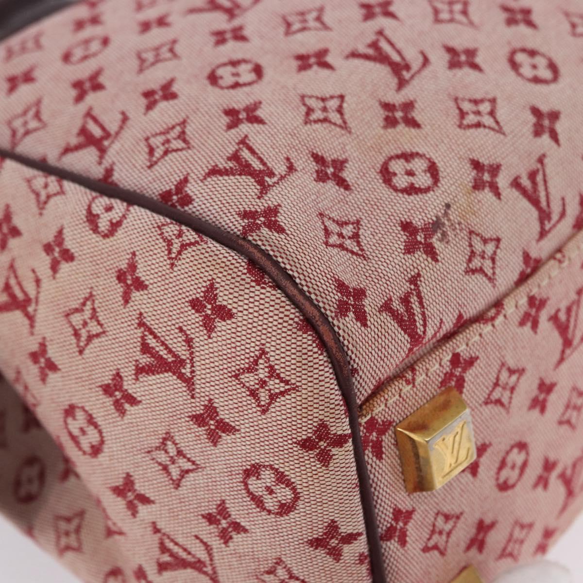 LOUIS VUITTON Monogram Mini Josephine PM Hand Bag Red M92216 LV Auth 194993