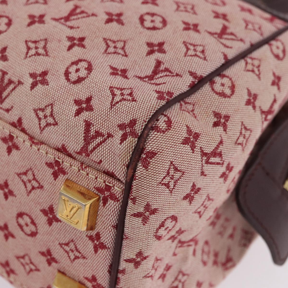 LOUIS VUITTON Monogram Mini Josephine PM Hand Bag Red M92216 LV Auth 194993