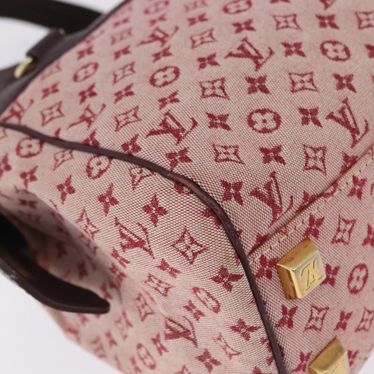 LOUIS VUITTON Monogram Mini Josephine PM Hand Bag Red M92216 LV Auth 194993