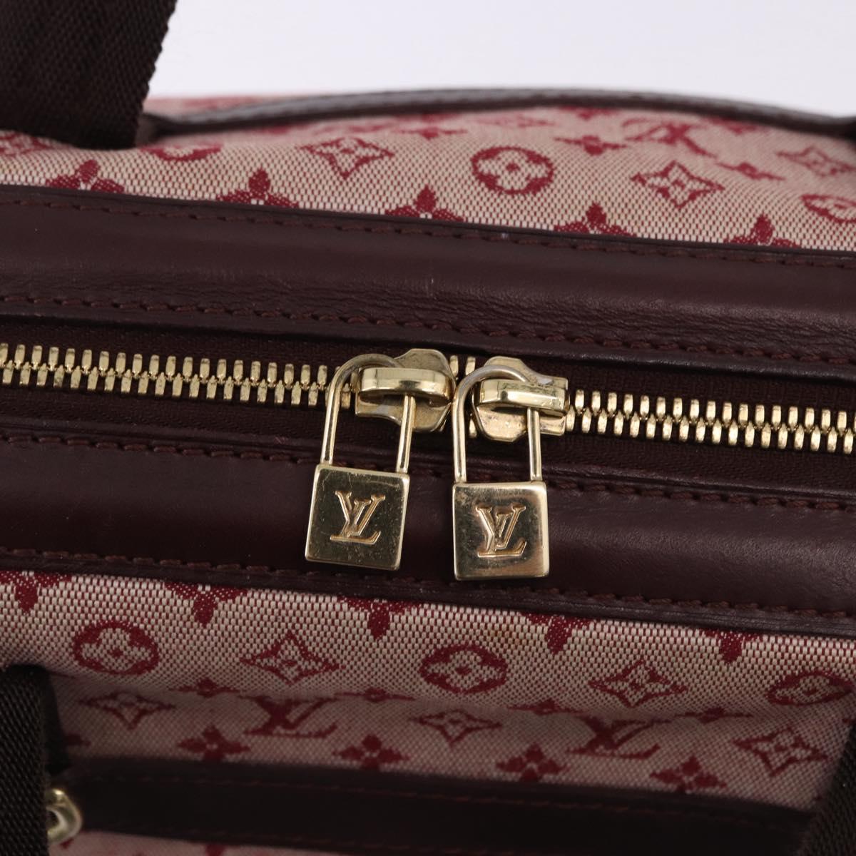LOUIS VUITTON Monogram Mini Josephine PM Hand Bag Red M92216 LV Auth 194993