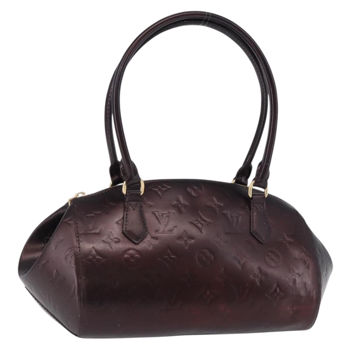 LOUIS VUITTON Vernis Sherwood PM Shoulder Bag Amarante M91493 LV Auth 194997