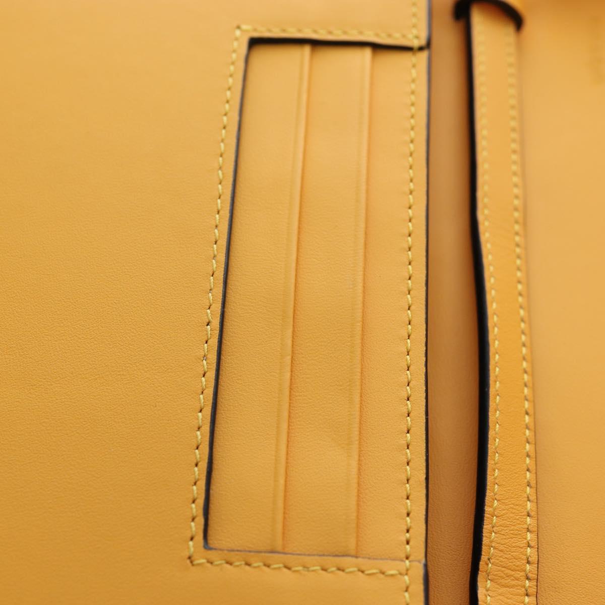 LOEWE Ken Price Collaboration La Palme Heel Bag Leather Yellow Auth 194998M