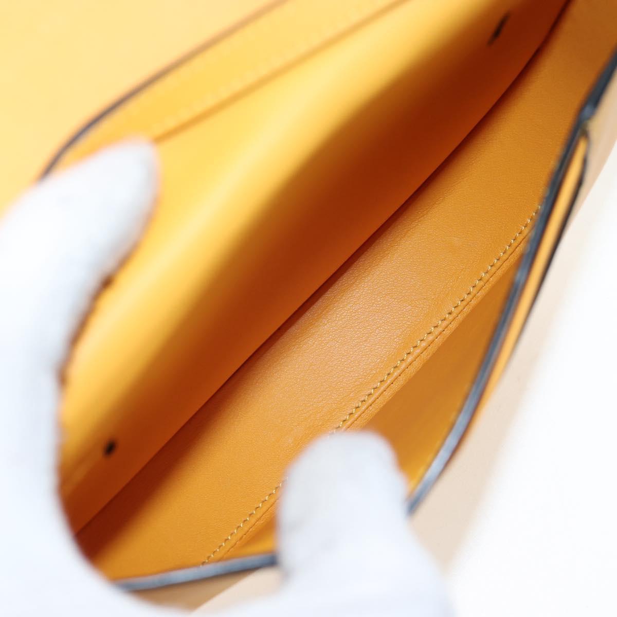 LOEWE Ken Price Collaboration La Palme Heel Bag Leather Yellow Auth 194998M
