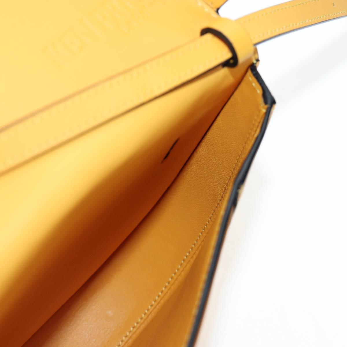 LOEWE Ken Price Collaboration La Palme Heel Bag Leather Yellow Auth 194998M