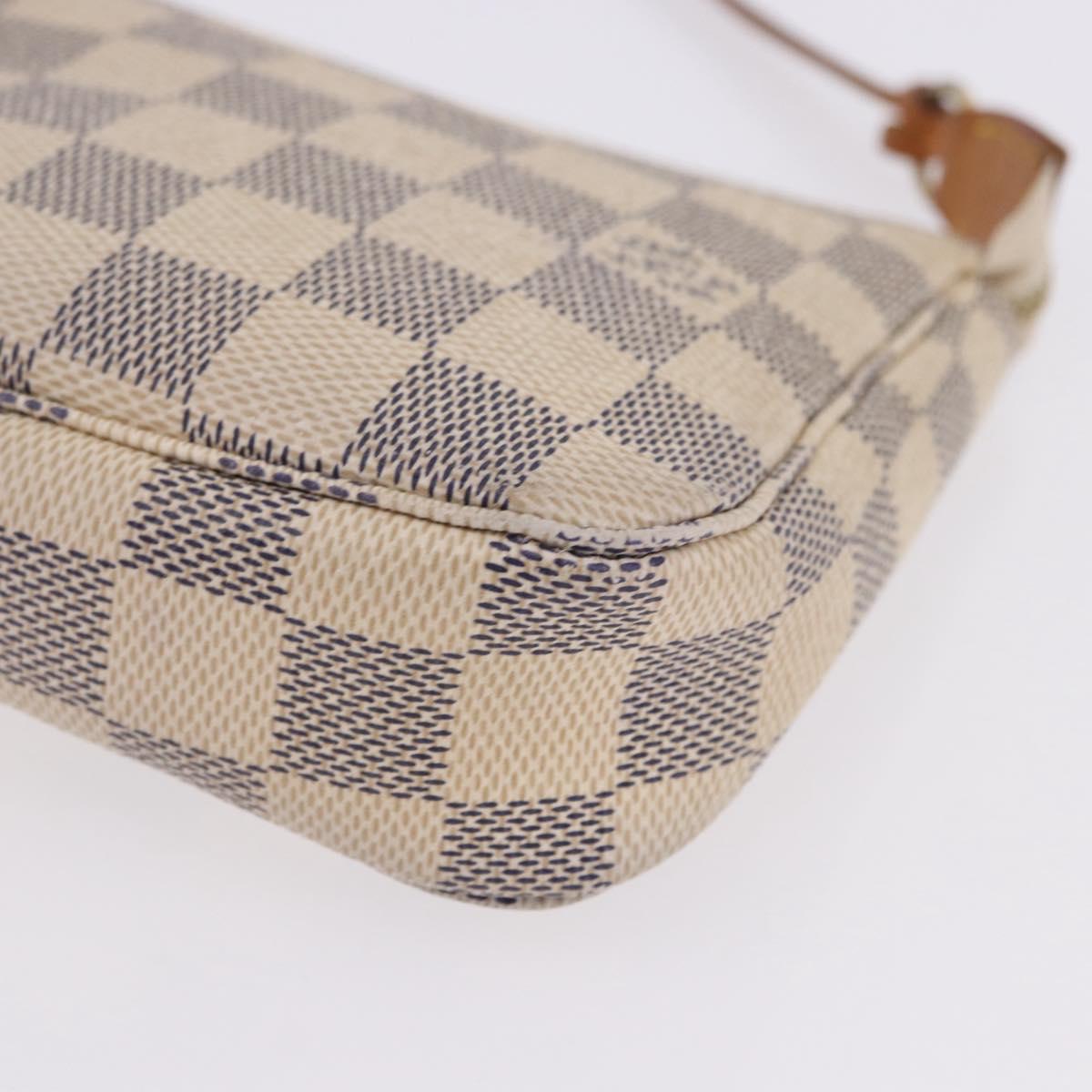 LOUIS VUITTON Damier Azur Pochette Accessoires Pouch N51986 LV Auth 194999