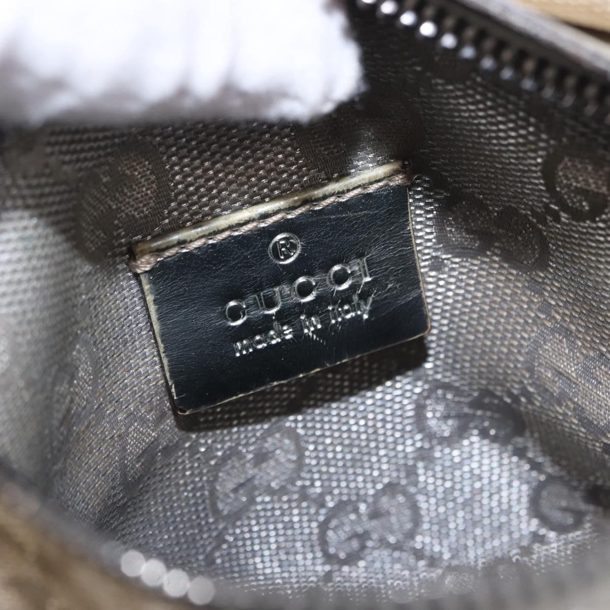 GUCCI GG Canvas Waist Bag Silver 28566 Auth 195000