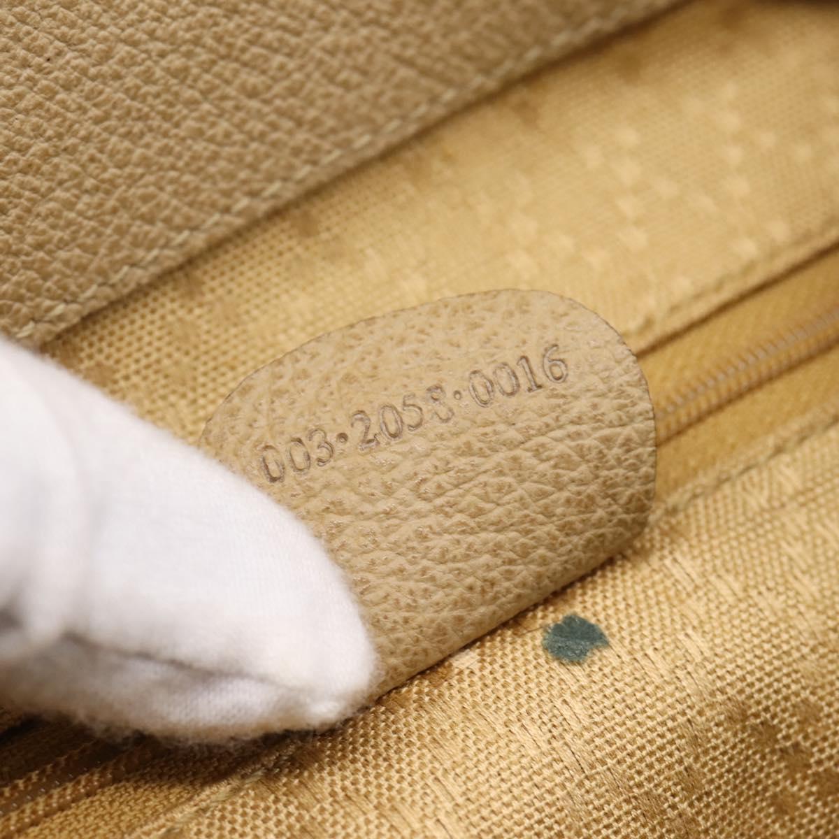 GUCCI Bamboo Backpack Suede Beige Gold 003 2058 0016 Auth 195005