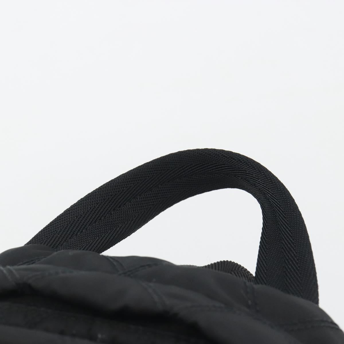 PRADA Body Bag Nylon Black Silver Auth 195008A
