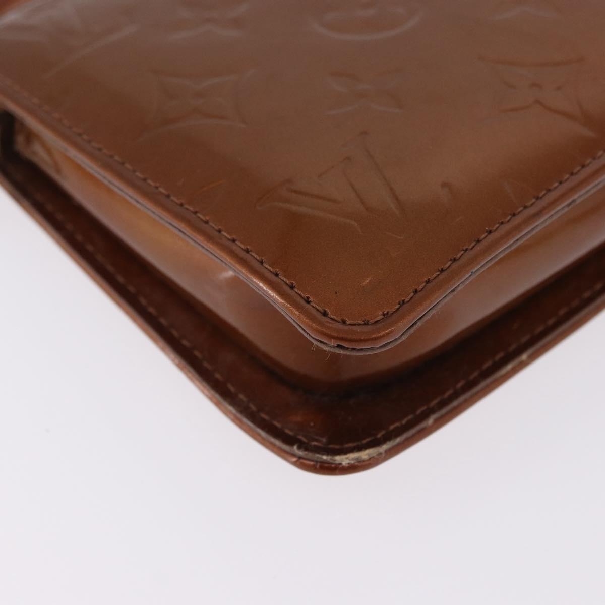 LOUIS VUITTON Monogram Vernis Lexington Pouch Bronze M91133 LV Auth 195015